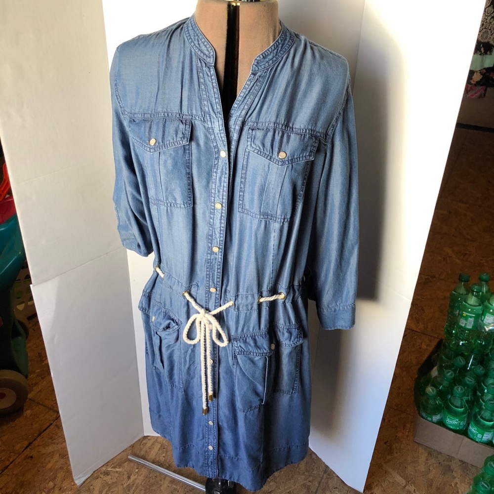 MICHAEL KORS DENIM DRESS SIZE 1X WOMENS PLUS #3